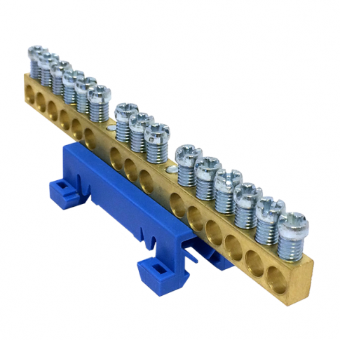 MOREK - N15 kolor niebieski 15x16mm2 Listwa zaciskowa neutralna - MAD0015N15