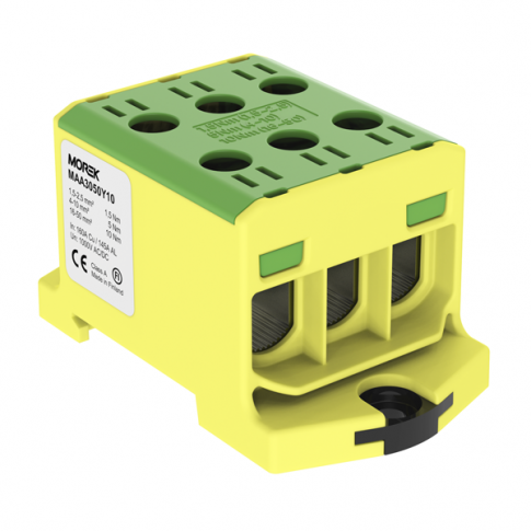 MOREK - OTL50-3  żółto-zielony 3xAl/Cu 1,5-50mm2 1000V AC/1500V DC Zacisk uniwersalny - MAA3050Y10