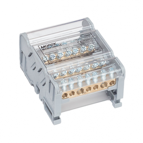 MOREK - Blok dystrybucyjny Moblock 4P 100A-7 2x25 + 5x6mm2 - MAB4100A18