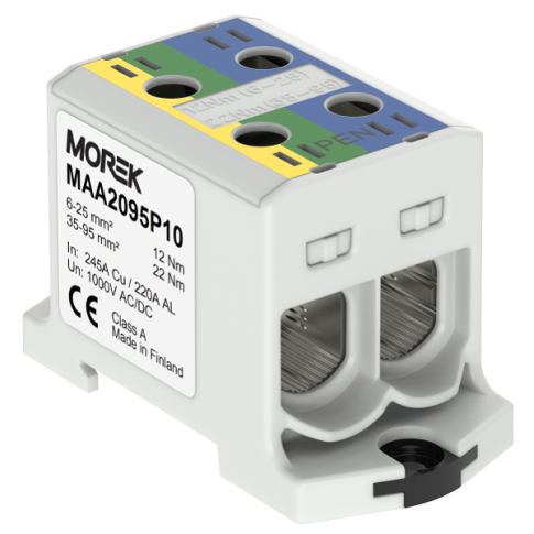 MOREK - OTL-PEN95 żół.ziel./nieb. 2xAl/Cu 6-95mm2 1000V AC/1500V DC Złącze uniwersalne - MAA2095P10