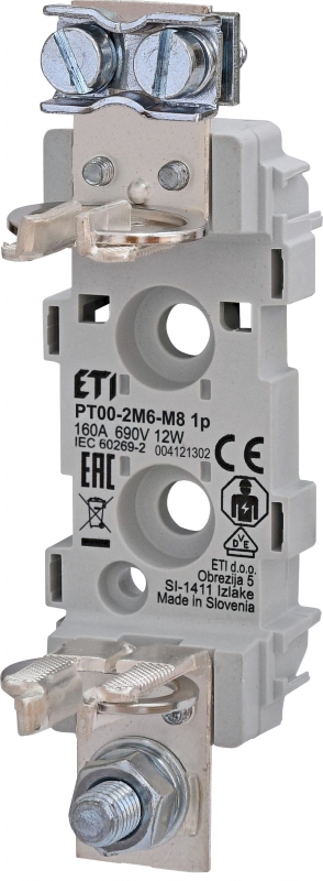 ETI - PODSTAWA BEZPIECZNIKOWA PT 00 2M6-M8 1P - 004121302