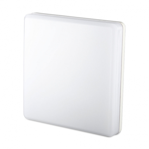 V-TAC -  25W Plafon LED / IP44 / Chip Samsung / Barwa:3000K / Klosz PC / Kwadrat - 13959