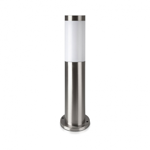 V-TAC - VT-838  Słupek ogrodowy / Obudowa: Stal nierdzewna / Wysokość: 45cm / Gniazdo: E27 / IP44 / Kolor: Satynowy nikiel - 8958