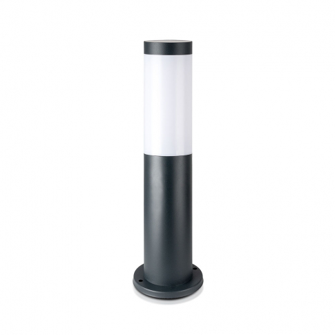 V-TAC - VT-838 Lampa BOLLARD / Obudowa: Stal nierdzewna / Wysokość: 45cm / Gniazdo: E27 / IP44 / Kolor: Szary - 8959