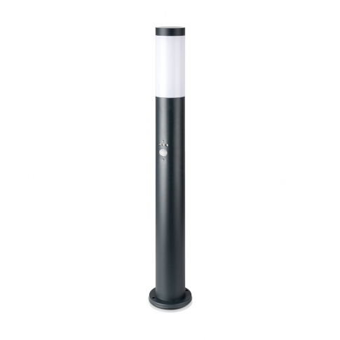 V-TAC - VT-838  Słupek ogrodowy z PIR / Obudowa: Stal nierdzewna / Wysokość: 80cm / Gniazdo: E27 / IP44 / Kolor: Szary - 8966