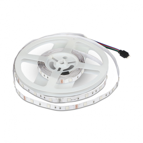 V-TAC - Zestaw Taśma LED z zasilaczem i sterownikiem / Barwa: RGB / Wtyczka EU / IP20 / Rolaka:2x5m - 2630