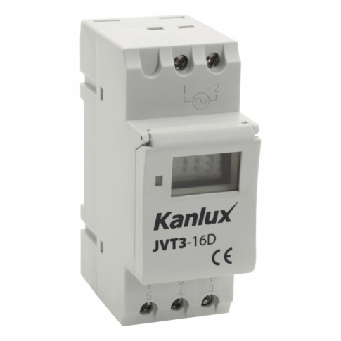 KANLUX - Elektroniczny zegar sterujący na szynę TH35 JVT3-16AS      - 18721