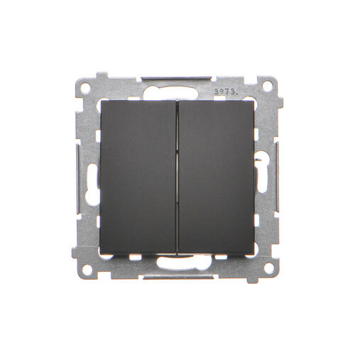 KONTAKT SIMON - Przycisk „dzwonek” z podświetleniem LED (moduł) 10AX, 250V~, szybkozłącza; czarny - DD1L.01/49