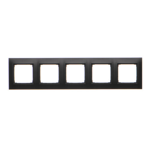 KONTAKT SIMON - Ramka 5-krotna PREMIUM do puszek karton-gips IP20 / IP44; czarny - DRK5/49