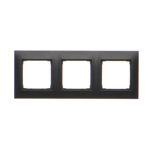 KONTAKT SIMON - RAMKA POTRÓJNA PREMIUM DO PUSZEK KARTON-GIPS IP20 / IP44; CZARNY SIMON 54 PREMIUM - DRK3/49
