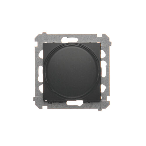 KONTAKT SIMON - Ściemniacz obrotowy do LED ściemnialnych 230 V (moduł) 2–250 W; czarny. Maksymalna ilość zródeł LED - 10 szt. - DS9L.01/49