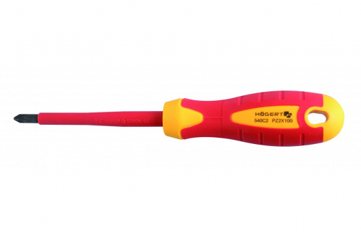 HOGERT - ŚRUBOKRĘT PZ0, 60 MM, 1000 V, STAL S2 - HT1S940