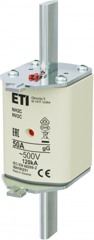 ETI - WKŁADKA TOPIKOWA NH - ZWŁOCZNA / KOMBI NH2C GG 50A/500V - 004185231