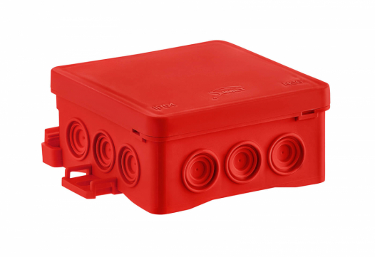 SIMET - PUSZKA NATYNK 85X40X85 NS6 BEZHALOGENOWA IP54 UV CZERWONY FASTBOX&HOOK - 35346101