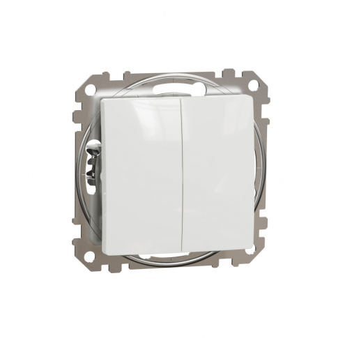 SCHNEIDER ELECTRIC - ŁĄCZNIK PODWÓJNY 10AX 250V BIAŁY SEDNA DESIGN - SDD111105