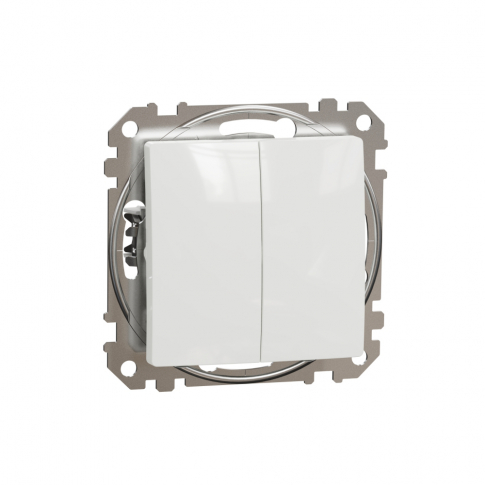 SCHNEIDER ELECTRIC - PRZYCISK PODWÓJNY ZWIERNY BIAŁY SEDNA DESIGN - SDD111118