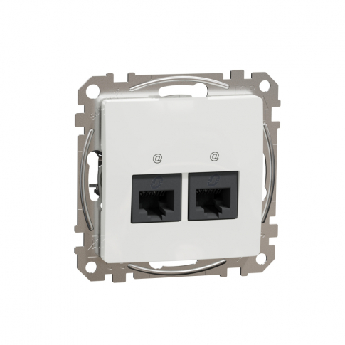 SCHNEIDER ELECTRIC - GNIAZDO KOMPUTEROWE PODWÓJNE 2XRJ45 KAT.6 UTP BIAŁY SEDNA DESIGN - SDD111462