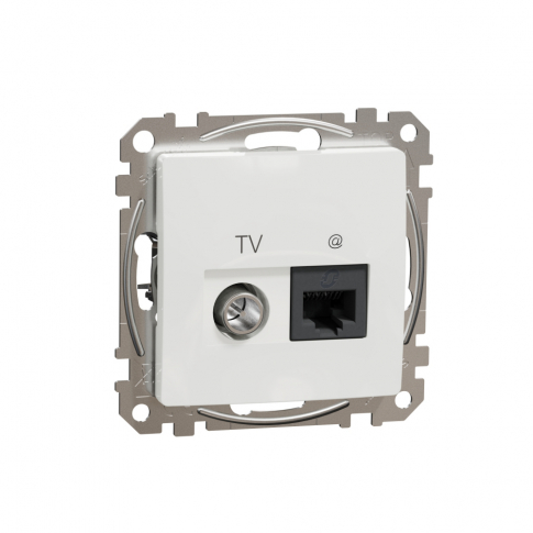 SCHNEIDER ELECTRIC - GNIAZDO KOMPUTEROWO-ANTENOWE TV+RJ45 KAT.6 BIAŁY SEDNA DESIGN - SDD111469T