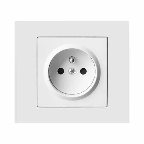 ELEKTRO-PLAST NASIELSK - GNIAZDO POJEDYNCZE 2P+Z BIAŁY VESTRA - 3833-10