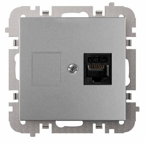 ELEKTRO-PLAST NASIELSK - VESTRA Gniazdo podtynkowe 1xHDMI bez ramki, kolor srebrny. - 3891-16