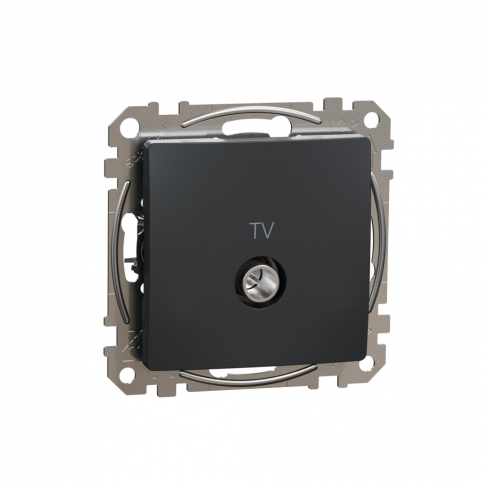 SCHNEIDER ELECTRIC - GNIAZDO ANTENOWE TV KOŃCOWE 4dB CZARNY ANTRACYT SEDNA DESIGN - SDD114471