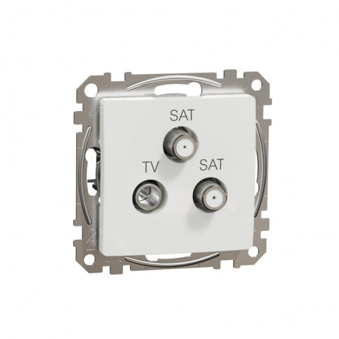 SCHNEIDER ELECTRIC - GNIAZDO ANTENOWE TV-SAT-SAT KOŃCOWE 4dB BIAŁY SEDNA DESIGN - SDD111481S
