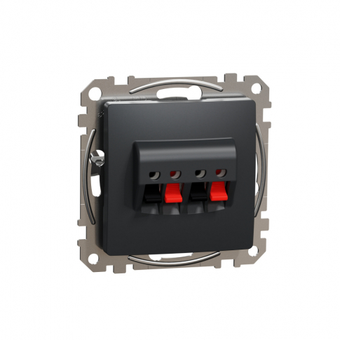 SCHNEIDER ELECTRIC - Gniazdo 2x głośnikowe, antracytowe Sedna Design - SDD114411