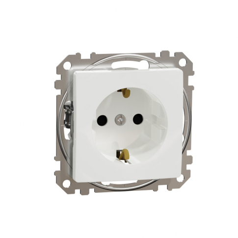 SCHNEIDER ELECTRIC - Sedna Design, Gniazdo schuko z przesłonami, białe - SDD111021