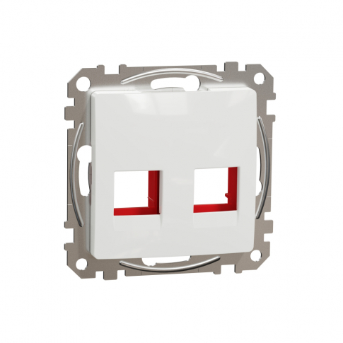 SCHNEIDER ELECTRIC - Sedna Design, Płytka centralna 2xRJ45 do wkładów 5e-6 UTP KRONE, białe - SDD111441C