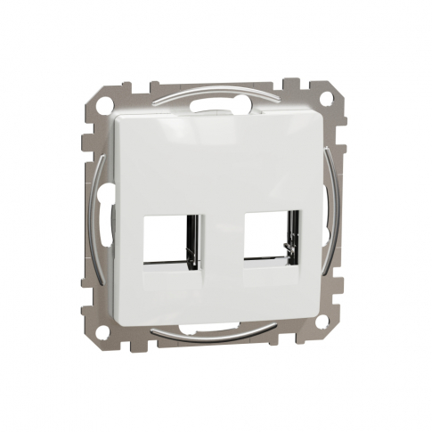 SCHNEIDER ELECTRIC - Sedna Design, Płytka centralna 2xRJ45 do wkładów 5e-6 UTP AMP, białe - SDD111442C