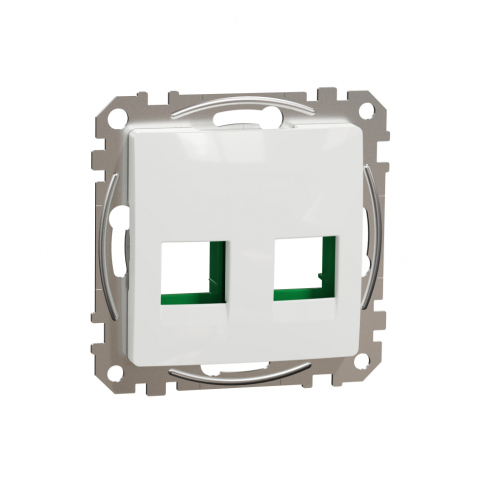 SCHNEIDER ELECTRIC - Sedna Design, Płytka centralna 2xRJ45 do wkładów 5e-6 UTP Systimax, białe - SDD111443C
