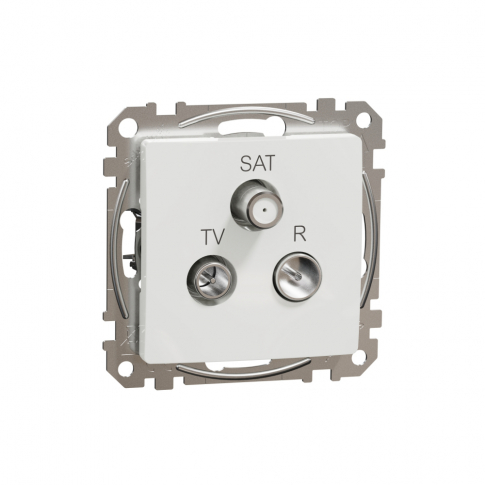SCHNEIDER ELECTRIC - Sedna Design, Gniazdo  R/TV/SAT przelotowe (10dB), białe - SDD111488