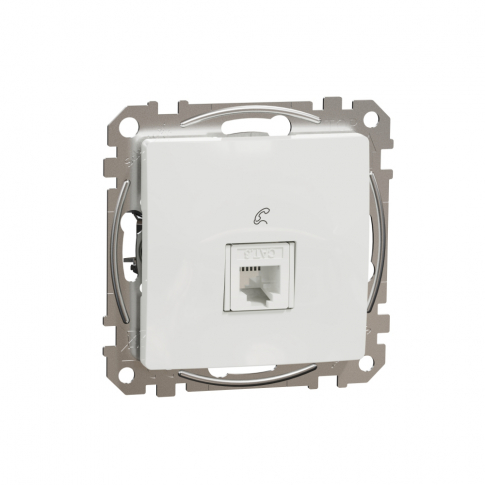 SCHNEIDER ELECTRIC - Sedna Design, Gniazdo telefoniczne RJ11, białe - SDD111491