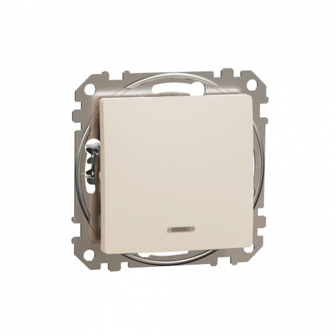 SCHNEIDER ELECTRIC - Sedna Design, Łącznik schodowy z sygnalizacją załączenia, beżowy - SDD112106N
