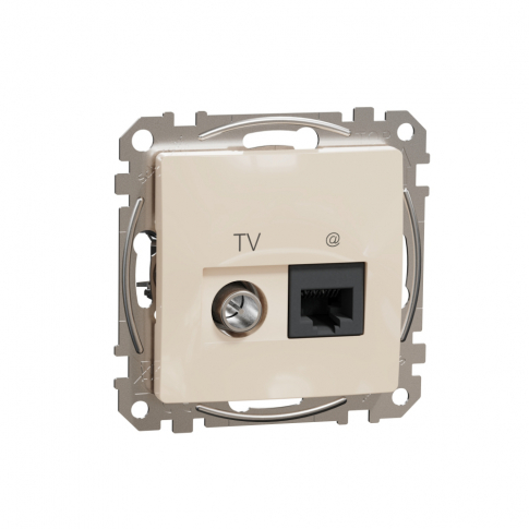 SCHNEIDER ELECTRIC - Sedna Design, Gniazdo komputerowe-TV (kat.6 UTP), beżowy - SDD112469T
