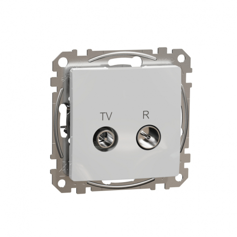 SCHNEIDER ELECTRIC - Sedna Design, Gniazdo R/TV przelotowe (7dB), srebrne aluminium - SDD113474R