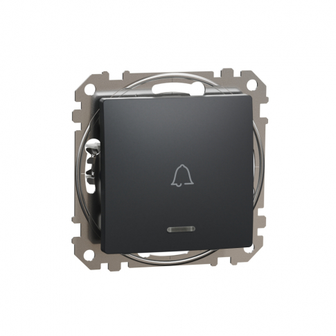 SCHNEIDER ELECTRIC - Sedna Design, Przycisk "dzwonek" z podświetleniem, czarny antracyt - SDD114131L