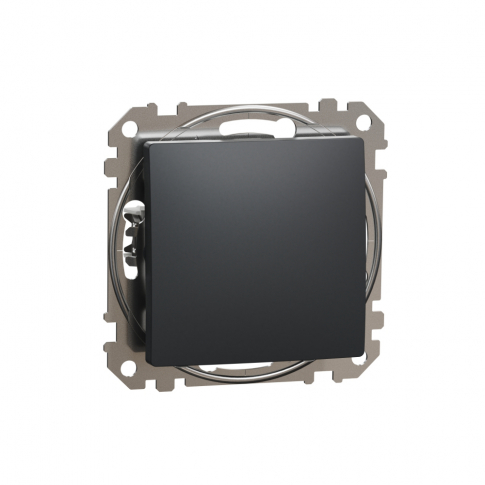 SCHNEIDER ELECTRIC - ŁĄCZNIK SCHODOWY POJEDYNCZY 16AX CZARNY ANTRACYT SEDNA DESIGN - SDD114166