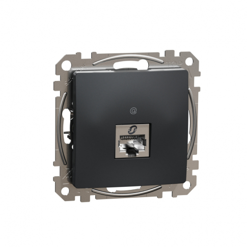 SCHNEIDER ELECTRIC - GNIAZDO KOMPUTEROWE POJEDYNCZE RJ45 KAT.5E STP CZARNY ANTRACYT SEDNA DESIGN - SDD114451S