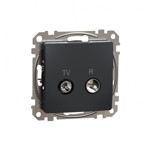 SCHNEIDER ELECTRIC - GNIAZDO ANTENOWE RTV PRZELOTOWE 7DB CZARNY ANTRACYT SEDNA DESIGN - SDD114474R