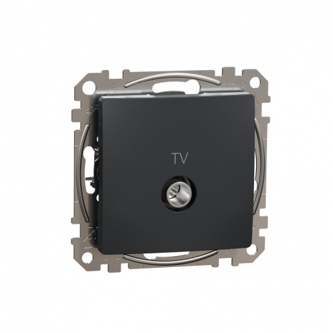 SCHNEIDER ELECTRIC - GNIAZDO ANTENOWE TV PRZELOTOWE 10DB CZARNY ANTRACYT SEDNA DESIGN - SDD114478