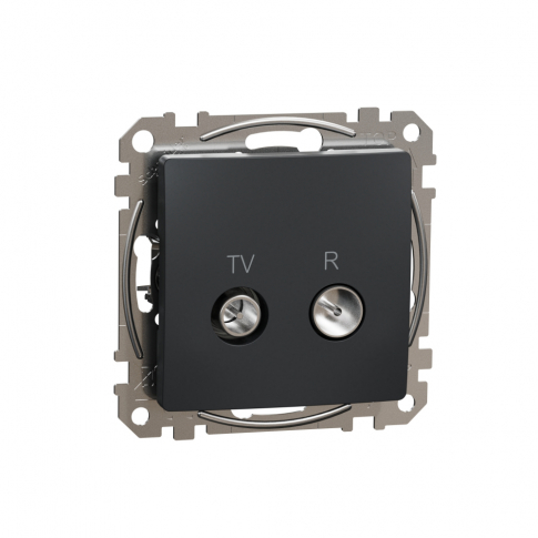 SCHNEIDER ELECTRIC - GNIAZDO ANTENOWE R-TV PRZELOTOWE 10DB CZARNY ANTRACYT SEDNA DESIGN - SDD114478R