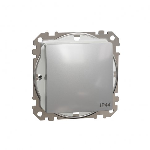 SCHNEIDER ELECTRIC - Sedna Design, Łącznik 1-biegunowy IP44, srebrne aluminium - SDD213101
