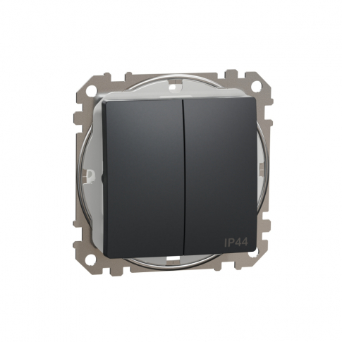 SCHNEIDER ELECTRIC - Sedna Design, Łącznik świeznikowy IP44, czarny antracyt - SDD214105