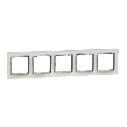 SCHNEIDER ELECTRIC - Sedna Elements, Ramka 5-krotna, szkło białe - SDD360805