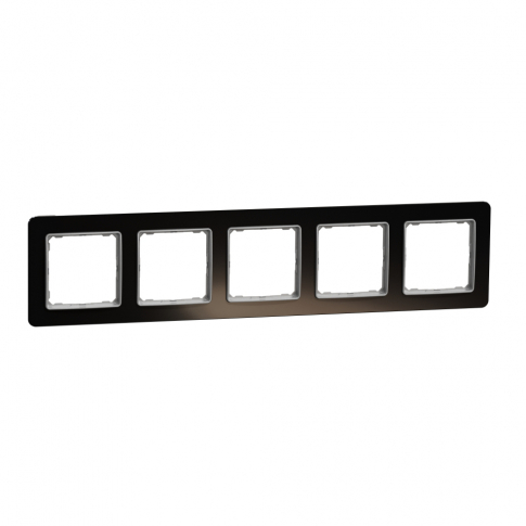 SCHNEIDER ELECTRIC - Sedna Elements, Ramka 5-krotna, szkło czarne - SDD361805