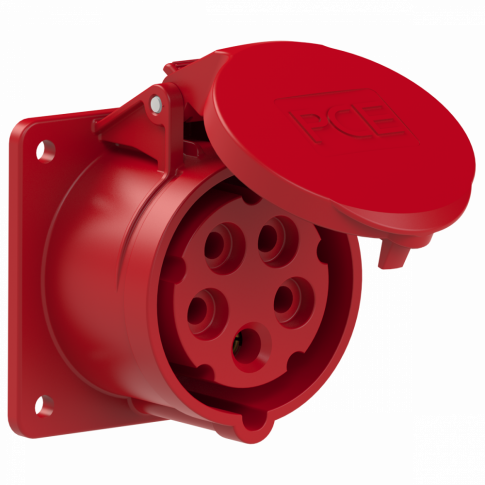 PCE - GNIAZDO TABLICOWE PROSTE TWIST  16A 400V 3P+Z+N 75x75mm  - 315-6f7
