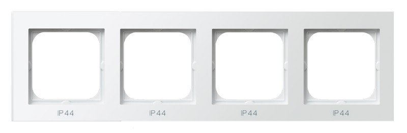 OSPEL - RAMKA POCZWÓRNA DO ŁĄCZNIKÓW IP44 BIAŁA SONATA - RH-4R/00