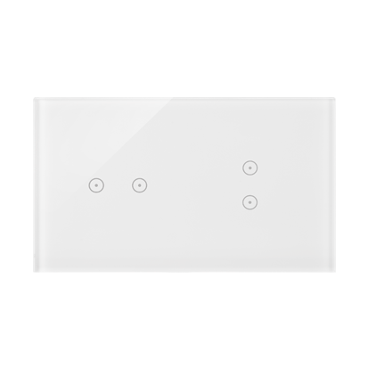 KONTAKT SIMON - Panel dotykowy S54 Touch, 2 moduły, 2 pola dotykowe poziome + 2 pola dotykowe pionowe, biała perła - DSTR223/70
