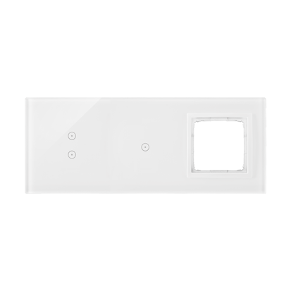 KONTAKT SIMON - Panel dotykowy S54 Touch, 3 moduły, 2 pola dotykowe pionowe + 1 pola dotykowe + 1 otwór na osprzęt S54, biała perła - DSTR3310/70